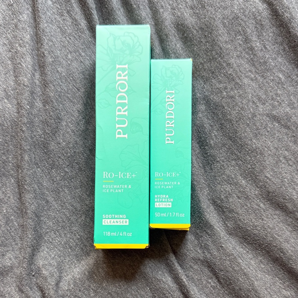 Purdori Ro-Ice+ Soothing Cleanser and Hydrating Lotion Skincare Set